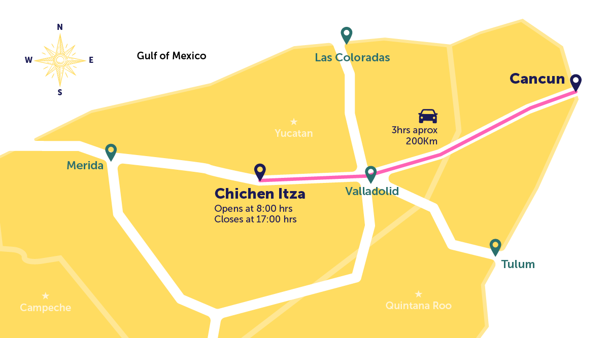 how to get to chichen itza from cancun